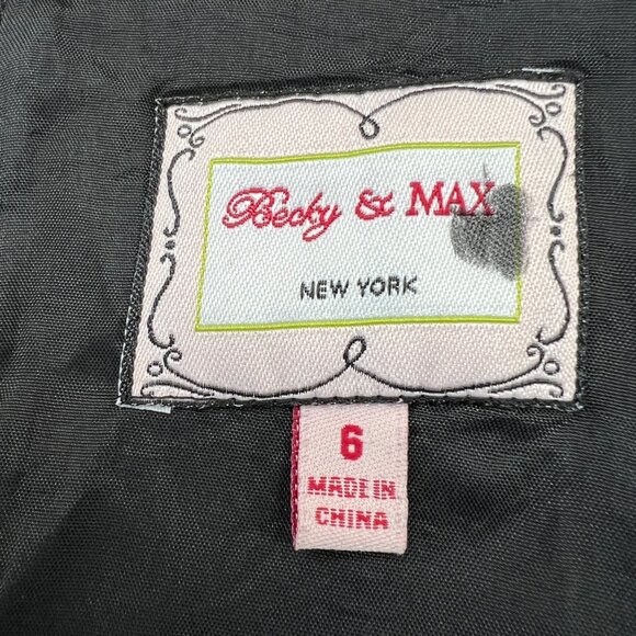 Becky & Max Fit and Flare Black Floral Print Sleeveless Scoop Neck Dress Size 6 - Picture 10 of 13